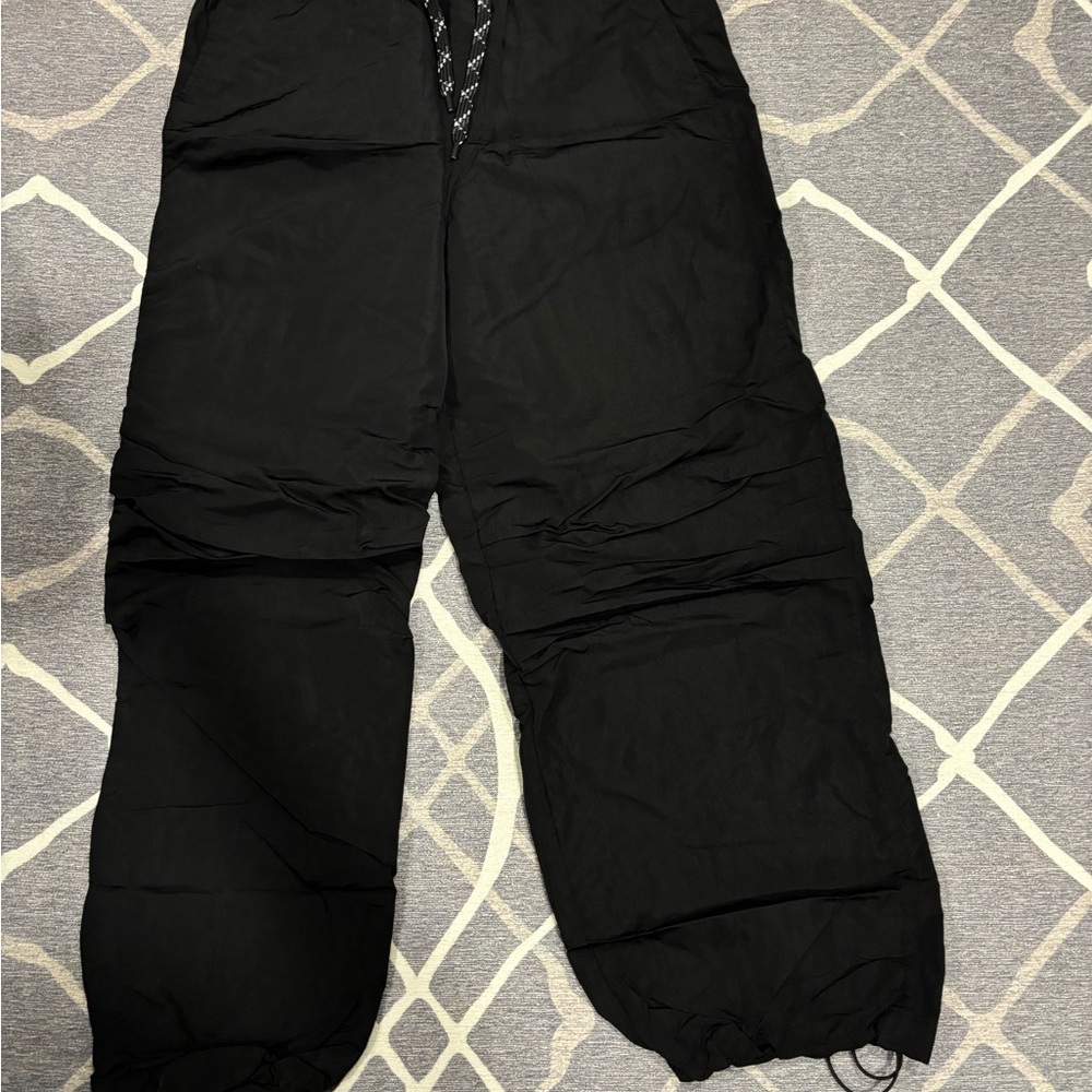 Men's Black Parachute Pants